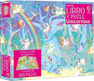 LIBRO Y PUZLE. UNICORNIOS